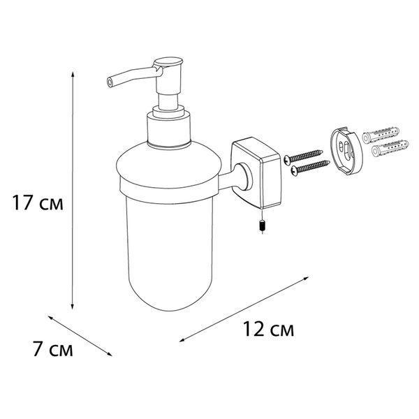 Дозатор для жидкого мыла Fixsen Kvadro FX-61312 7244 фото